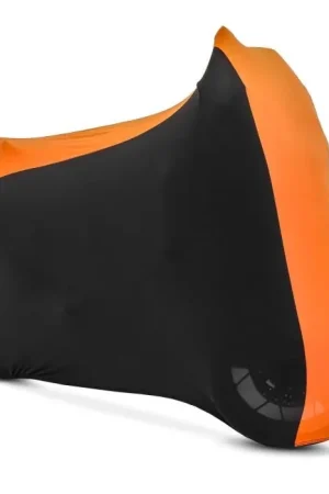 Koop Online Motorfiets zeildoek compatibel met Kawasaki J300 J125 Craftride Indoor XL-XXL in zwart-oranje