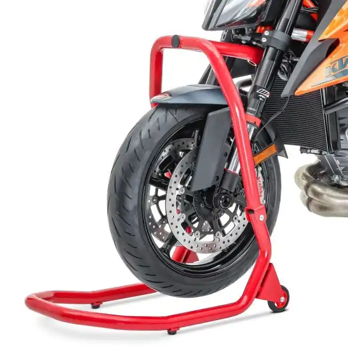 Stuurkopsteun Paddock Stand V4 compatibel met Moto Guzzi V7 III Stone 17-19 rood Garantie Inbegrepen