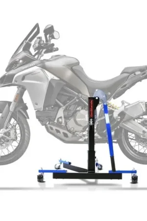 Lage Kosten Center Paddock Stand compatibel met Ducati Multistrada 1200 Enduro 16-20 Lift ConStands Power-Evo blauw