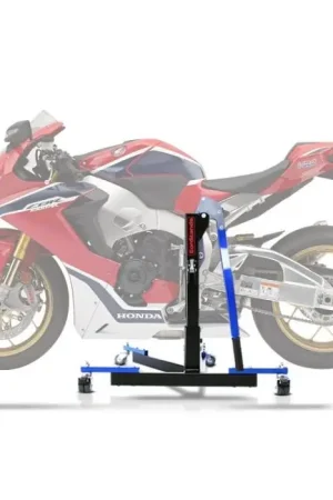 Plaats Bestelling Center Paddock Stand compatibel met Honda CBR 1000 RR Fireblade SP 17-19 Lift ConStands Power-Evo blauw