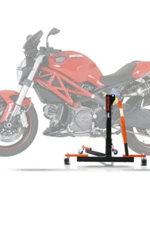 Nieuw Model Center Paddock Stand compatibel met Ducati Monster 796 10-14 Lift ConStands Power-Evo oranje