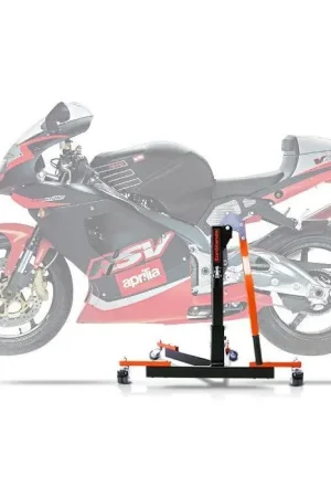 Center Paddock Stand compatibel met Aprilia RSV Mille 98-03 Lift ConStands Power-Evo oranje Wereldwijde Verzending