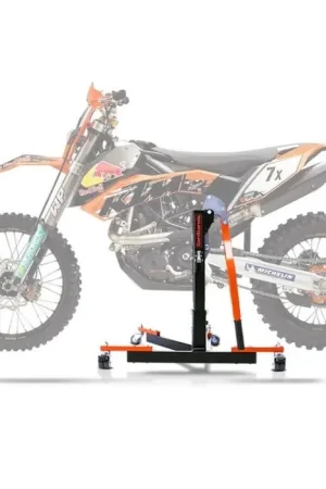 Garantie Inbegrepen Center Paddock Stand compatibel met KTM 690 Enduro / R 08-16 Lift ConStands Power-Evo oranje