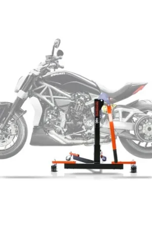 Rechtstreeks Van De Fabrikant Center Paddock Stand compatibel met Ducati Xdiavel 16-24 Lift ConStands Power-Evo oranje