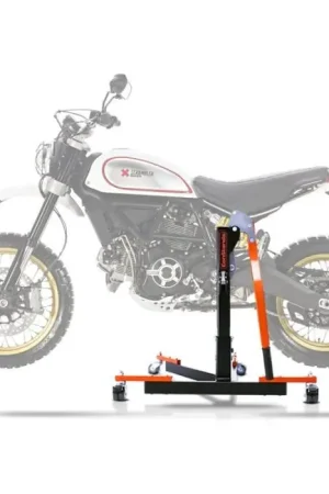 Beperkte Voorraad Center Paddock Stand compatibel met Ducati Scrambler Desert Sled 17-22 Lift ConStands Power-Evo oranje