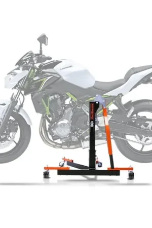 Snelle Levering Center Paddock Stand compatibel met Kawasaki Z 650 17-25 Lift ConStands Power-Evo oranje