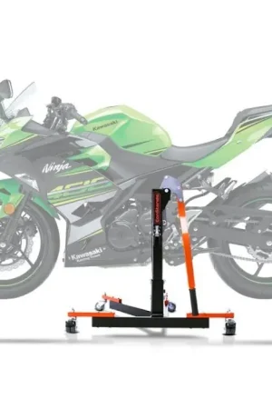 Snelle Levering Center Paddock Stand compatibel met Kawasaki Ninja 400 18-20 Lift ConStands Power-Evo oranje