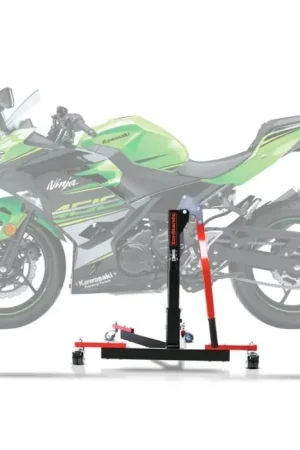Professioneel Center Paddock Stand compatibel met Kawasaki Ninja 400 18-20 Lift ConStands Power-Evo rood