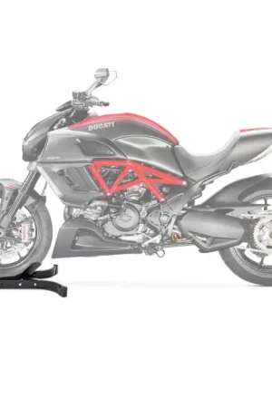 Lage Prijs Motor inrijklem compatibel met Ducati Diavel S Paddockstand Voorwiel ConStands Easy-Plus zwart