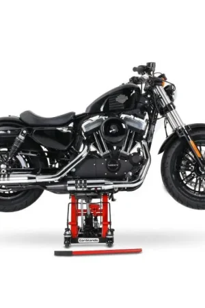 Premium Motorlift Hydraulisch compatibel met Indian Chief Vintage Schaarlift ConStands Mid-lift L in rood