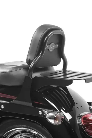 Sissybar CSS Fix passend voor Harley Davidson Fat Boy Special/ Lo 10-17 met bagagedrager zwart Craftride Handgemaakt