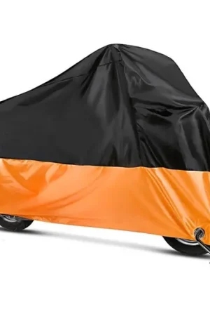 Zeildoek compatibel met Triumph Tiger 1050 / Sport / 800 XC / XR Motor Hoes Craftride XL in zwart-oranje In De Mode