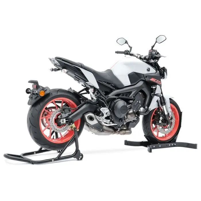 Betaalbaar Paddockstand Set Inrijklem compatibel met Benelli TRK 502 / X SRB Achterwiel en Voorwiel zwart