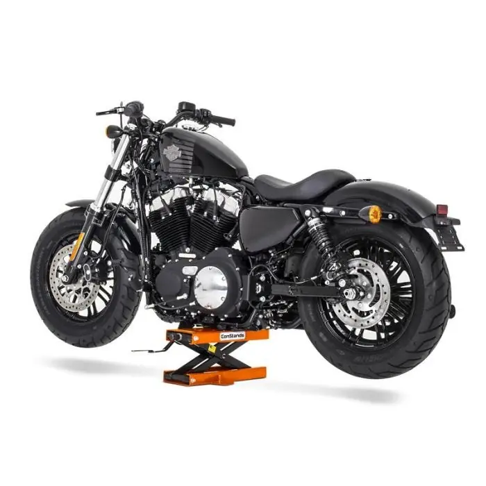 Modern Motor Lift Hefbrug Mini-OR compatibel met Indian Roadmaster Dark Horse Hefbrug ConStands Mini-Lift oranje