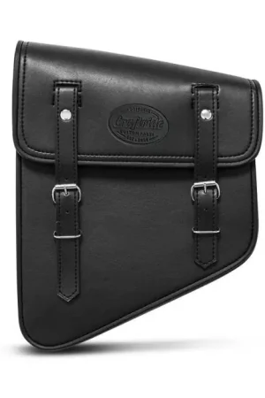 Luxe Zadeltas compatibel met Triumph Thunderbird Nightstorm Utah Craftride 11Ltr links in zwart