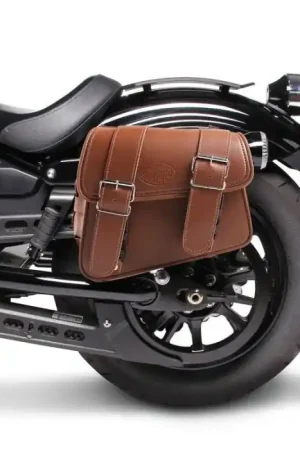 Luxe Zadeltas geschikt voor custombike Montana Craftride 8Ltr links in bruin CB31733