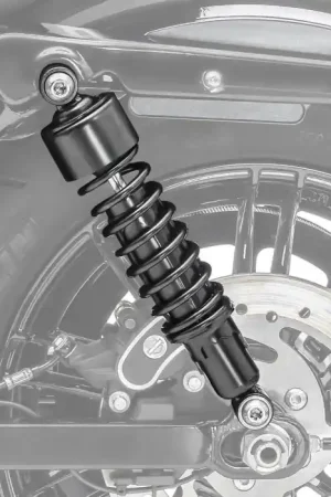 Schokdempers 11,9 Zoll passend voor Harley Davidson Sportster 1200 Nightster 08-12 Craftride zwart Bestseller