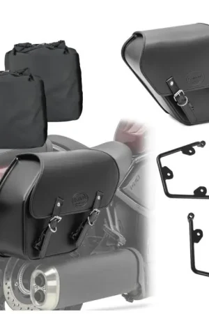 Seizoensaanbieding Zadeltassen met houder compatibel met Honda Rebel 1100 CMX 21-25 Fargo 13l zijtas (Paar)