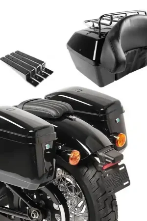 Express Levering Topkoffer Set geschikt voor custombike S met Zijkoffers NV1 Craftride CB52906