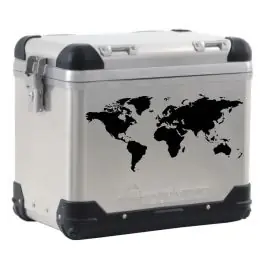 Professioneel ZEGA PRO/ZEGA Pro2/ZEGA Mundo world map pannier label, black