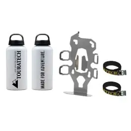 ZEGA Pro2 accessory holder "bottle holder" double with 2x Touratech aluminum bottle 0.6 litres Koopje