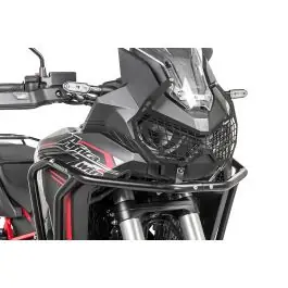 Headlight protector black with quick release fastener for Honda CRF1100L Africa Twin (-2023) "OFFROAD USE ONLY" Exclusieve Aanbieding