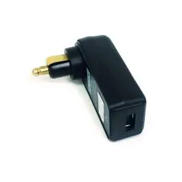Right angle USB-A quick charger for DIN motorcycle socket, 3Amp Tijdelijk Beschikbaar