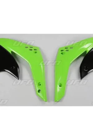 Finale Uitverkoop UFO Bovenste Radiateurkappen Zwart/Groen KXF250 06-08