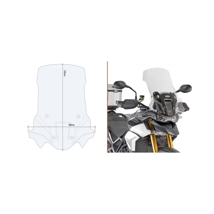 GIVI Windscherm Triumph Tiger 900 Rally Laatste Versie