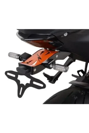 R&G LP0345BK-OR Kentekenplaathouder KTM 1290 Super Duke R 20 / Super Duke RR 21- (Met Oranje Kabelafdekking) Hoge Kwaliteit