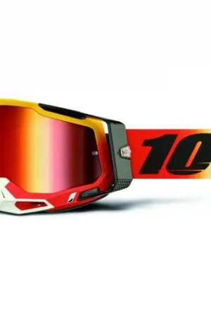 100% Crossbril Racecraft 2 Ogusto Red Lens Populair