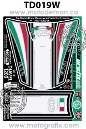 Tankpad Ducati Diavel 1200 wit Speciale Aanbieding