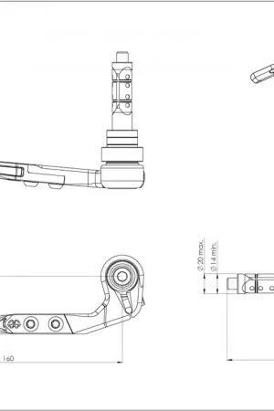 GILLES - HANDSHIELD CLUTCH SIDE BLACK DULL - Hand Controls - Zwart Mat Origineel