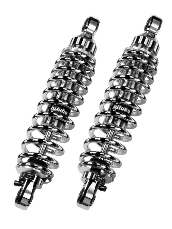 BITUBO - WME03 TWIN SHOCK CHROME - Suspension - ADJ: PRELOAD, REB Nieuw Model