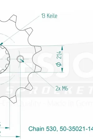 Actieprijs ESJOT - FRONT 14T, 530 - Sprockets - Geschikt voor Kawasaki en Suzuki