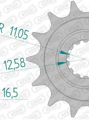 AFAM - FRONT 14T, 525 - Sprockets - Compatibel met Ducati Alleen Vandaag