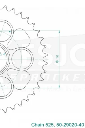 ESJOT - REAR STEEL 40T, 525 - Sprockets - Duurzaam en Betrouwbaar Nieuw Model
