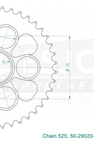 Premium ESJOT - REAR STEEL 41T, 525 - Sprockets - Staal