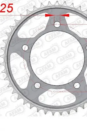 AFAM - REAR STEEL 42T, 525 - Sprockets - Hoogwaardige kwaliteit Luxe