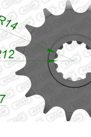 Nu Kopen AFAM - FRONT 14T, 525 - Sprockets - 14T formaat