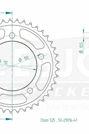 Direct Beschikbaar ESJOT - REAR STEEL 41T, 525 - Sprockets - Geschikt voor Honda