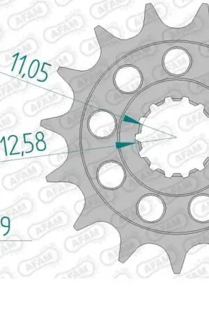 Weekendaanbieding AFAM - FRONT 15T, 525 - Sprockets - Compatibel met diverse Benelli-modellen