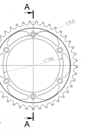 Direct Beschikbaar SUPERSPROX - REAR STEEL 41T - Sprockets - BLACK 520