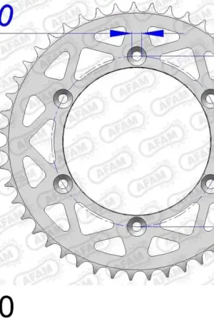 AFAM - REAR ALU 50T, 520 - Sprockets - Aluminium Lage Prijs