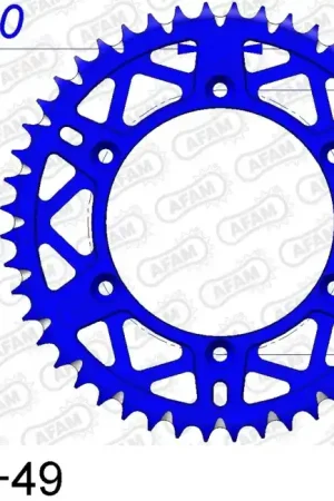 AFAM - REAR ALU 49T - Sprockets - 520 - BLUE Bestel Nu