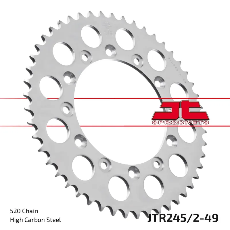 JT SPROCKETS - REAR STEEL 49T, 520 - Sprockets - Geschikt voor Honda en Yamaha Flitsaanbieding