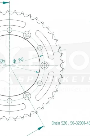 Gratis Retour ESJOT - REAR STEEL 45T, 520 - Sprockets - Duurzame kwaliteit
