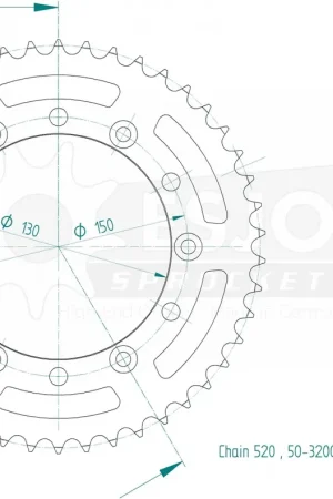 ESJOT - REAR STEEL 46T, 520 - Sprockets - Hoogwaardige stalen constructie Nieuw Model