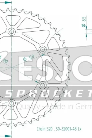 Budget ESJOT - REAR STEEL LIGHT 48T, 520 - Sprockets - Lichtgewicht en Duurzaam