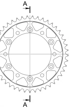 Beperkt Aanbod SUPERSPROX - REAR STEEL 45T, BLACK, 520 - Sprockets - Compatibel met Honda Nx 650 j/k